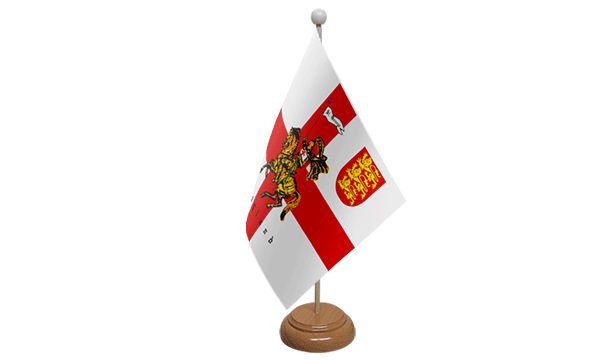 St George Charger Small Flag with Wooden Stand